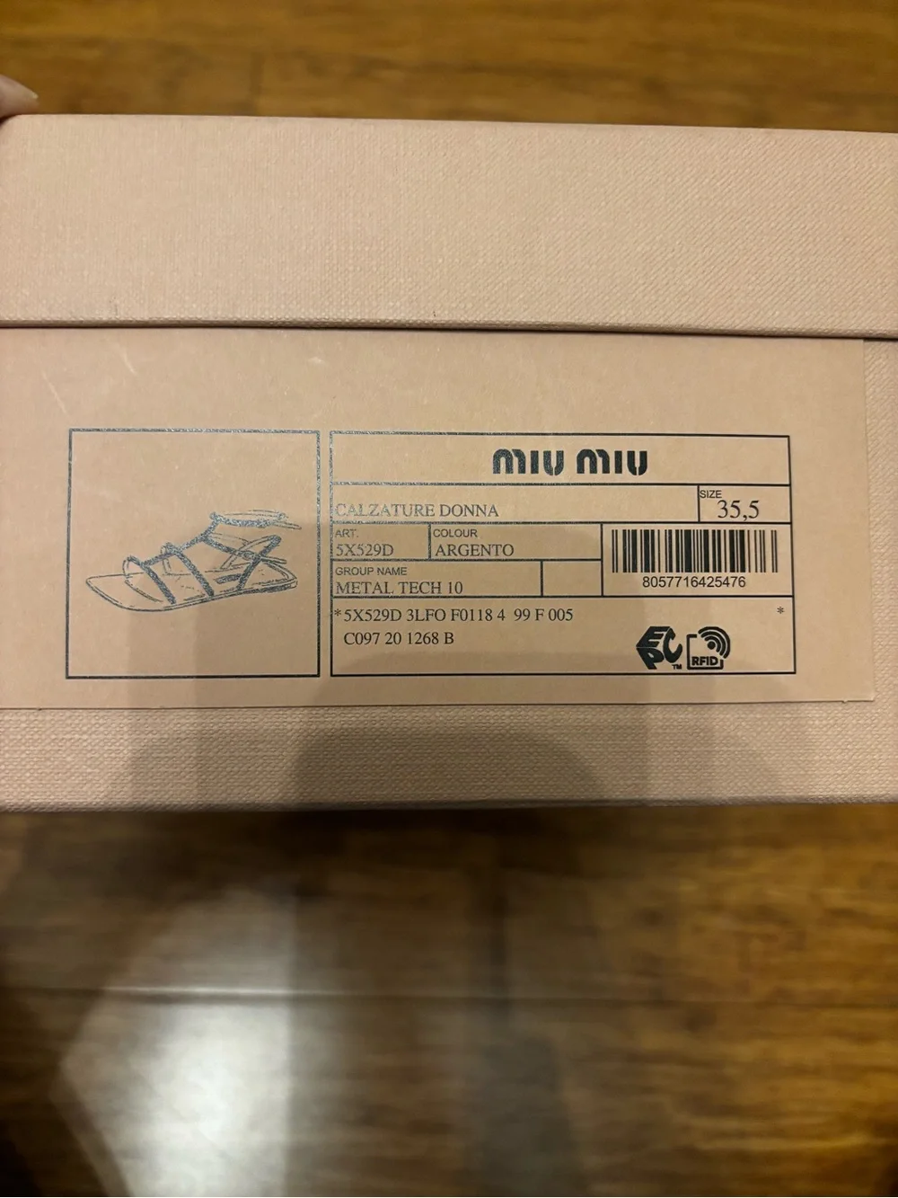 BNIB Miu Miu crystal sandals - Picture 6 of 7